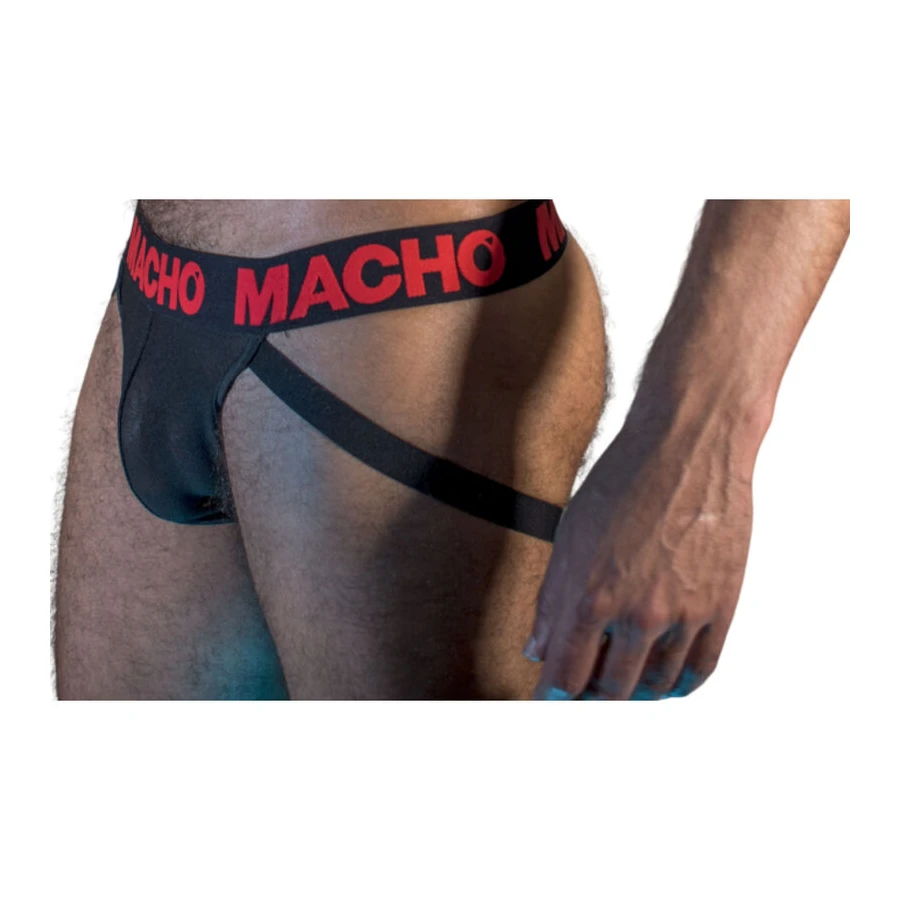 MACHO - MX26X2 JOCK MUSTA/PUNAINEN